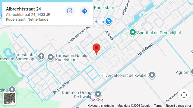 Locatie van Beauty Studio Geisa Brandão op de kaart: Albrechtstraat 24, Kudelstaart